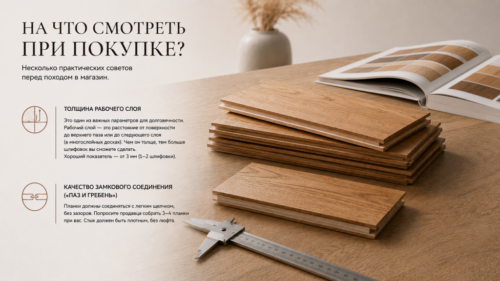 На что смотреть при выборе паркета
