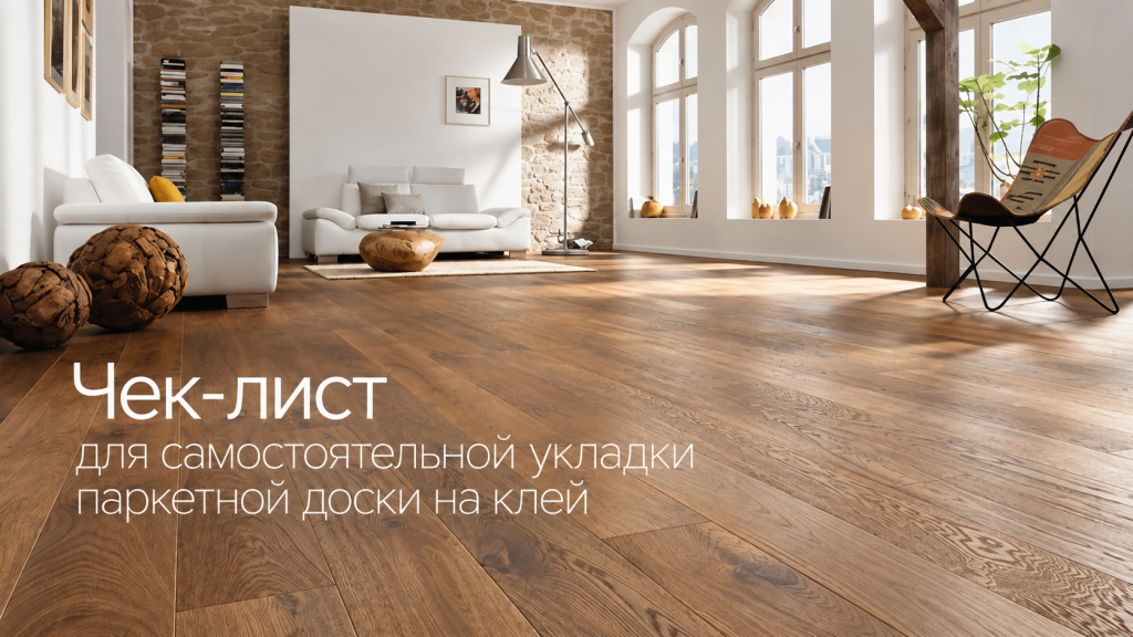 Чек-лист для самостоятельной укладки паркетной доски на клей